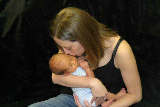 Mommy's kisses are the best!