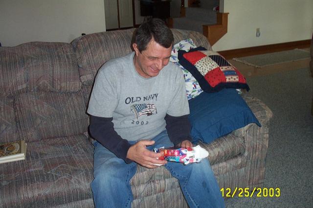 Joe Opening a Present