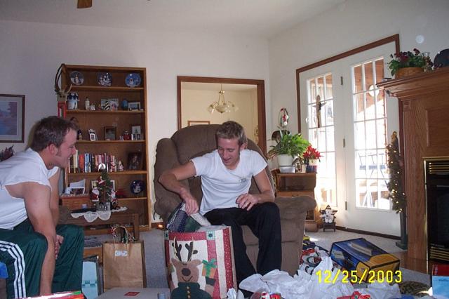 John Opening his Quilt