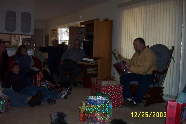 Steve Opening Presents