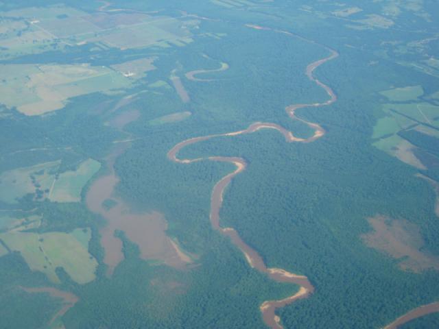 The Red River from above
