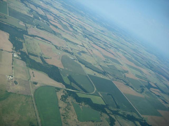 Farmland as far as the eye can see