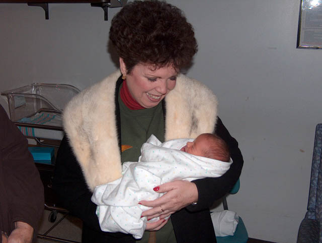 Oooh, Aunt Janet, your coat feels good!