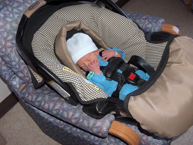 Ty trying out his carseat for the first time!