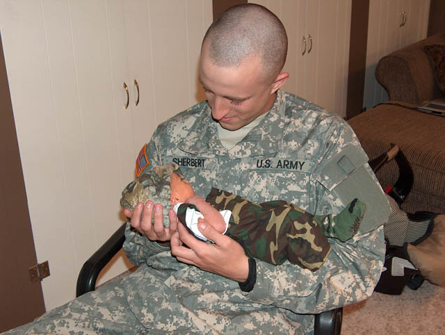 John promising to buy Ty lots of fun army toys. Ty's mom is not so sure about that...