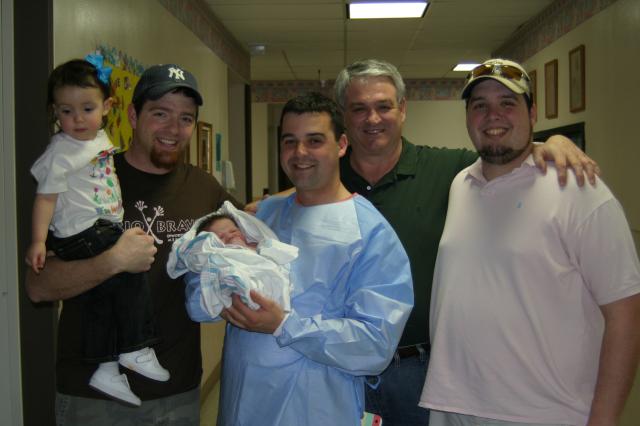 The boys with the newest Cantrell boy