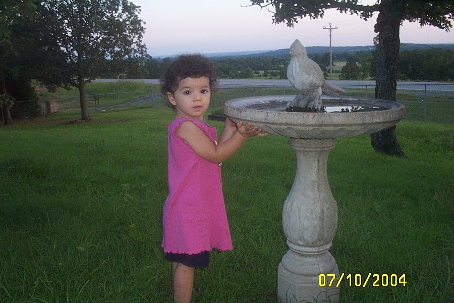 Ana & the Birdbath
