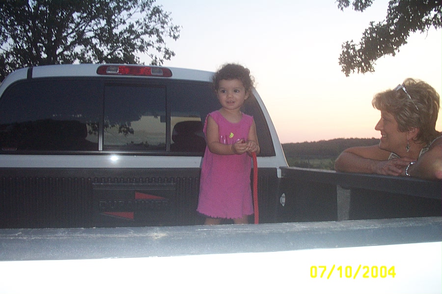 Ana Likes the Truckbed!