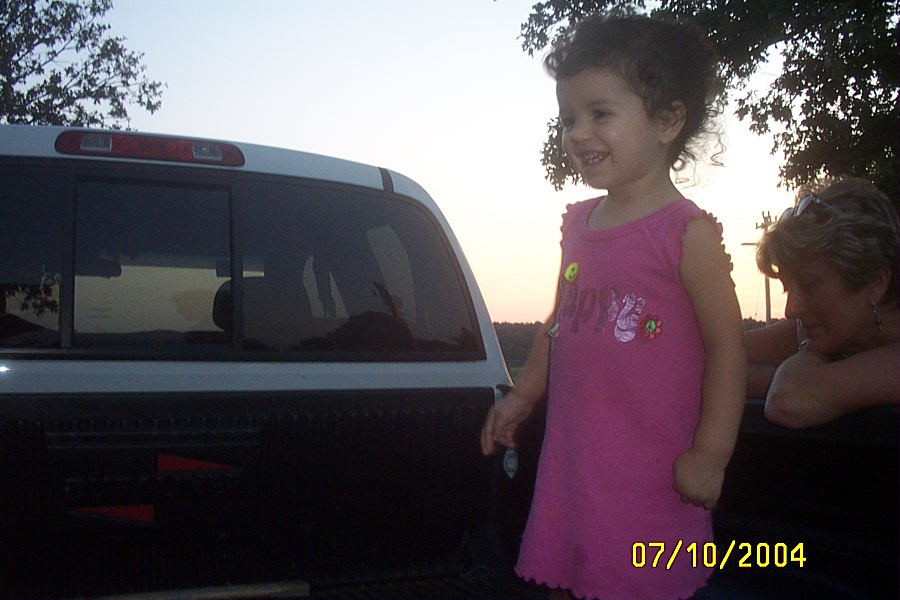 Ana Likes the Truckbed!
