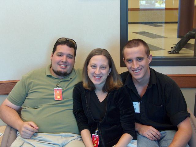 Jake, Abby & John (Jake & Abby look very, very tired because they had spent most of the night before at the hospital, making sure Abby wasn't going into labor. She wasn't, thank goodness.)