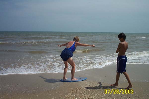 Candy on the Skimboard