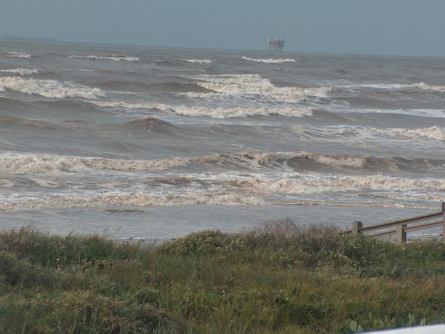 You can't really tell, but the waves were crazy after the storm!