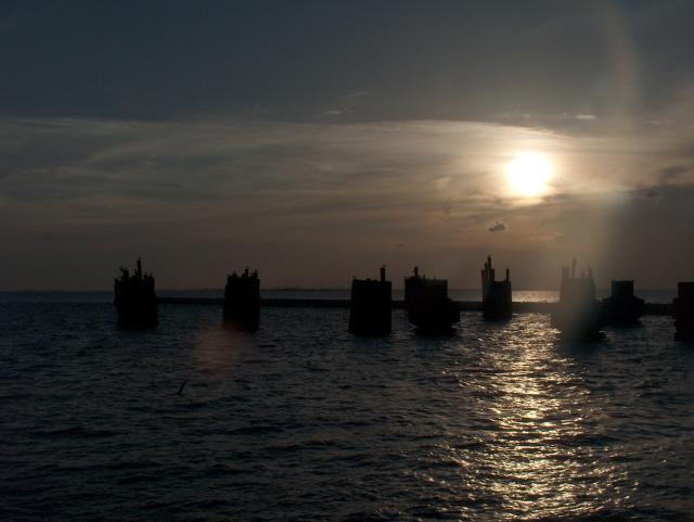 At the ferry landing