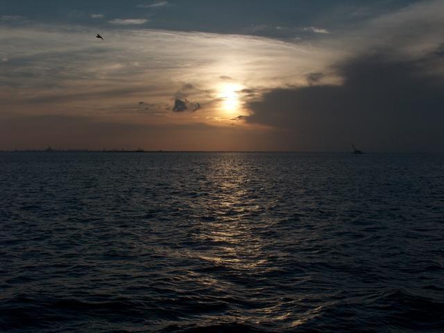 An amazing ocean sunset