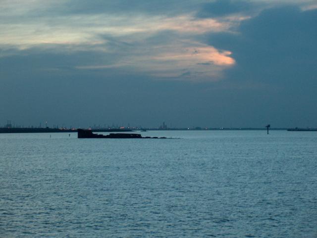 The famous sunken cement barge -- so I guess it wasn't such a good idea to try to make boats out of cement!