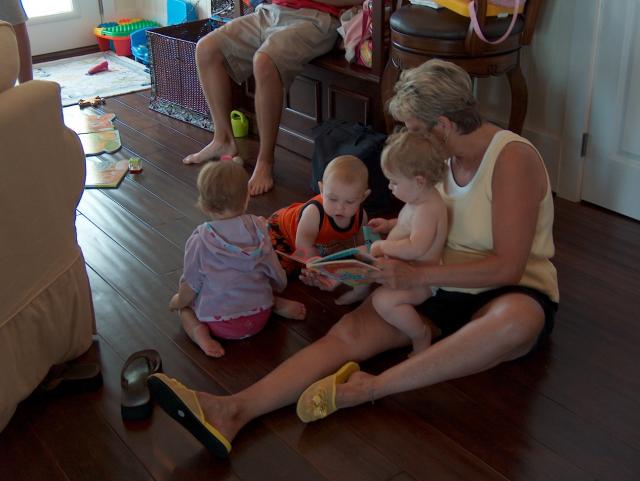 Bebe's got her hands full!