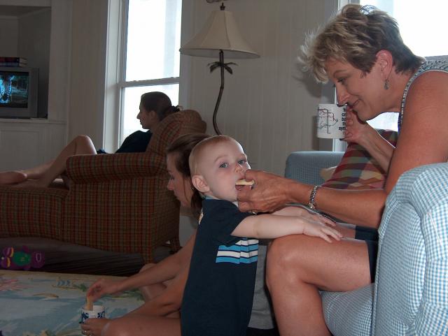 I love my Aunt Candy -- especially when she feeds me cookies!