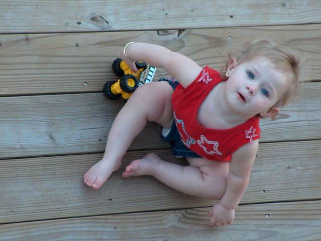 Looking up at Jake & Abby on the upstairs balcony