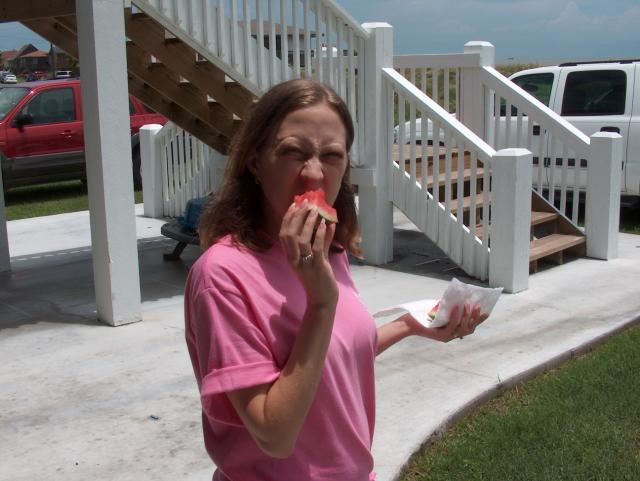 I really do like watermelon -- I'm not sure what this face was about...