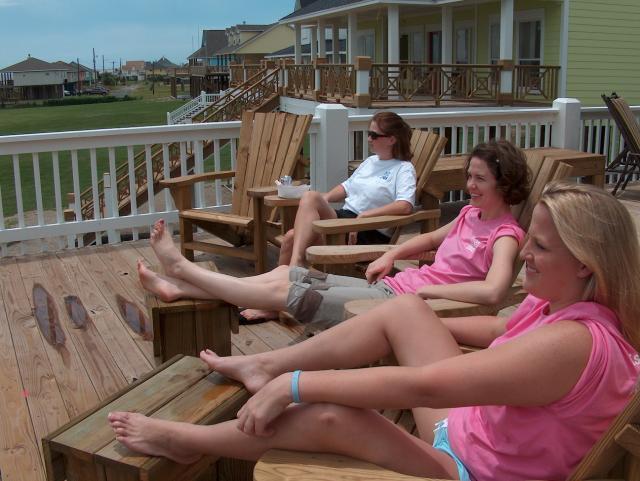 Michael, Jenna & Katy, catching some rays