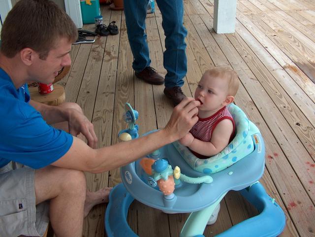 I knew these big blue eyes would get me a bite!