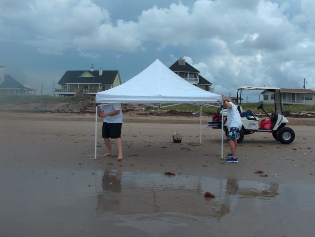 Look, we made a tent!