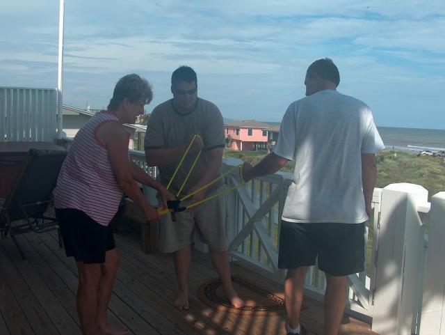 Preparing for water balloon launch
