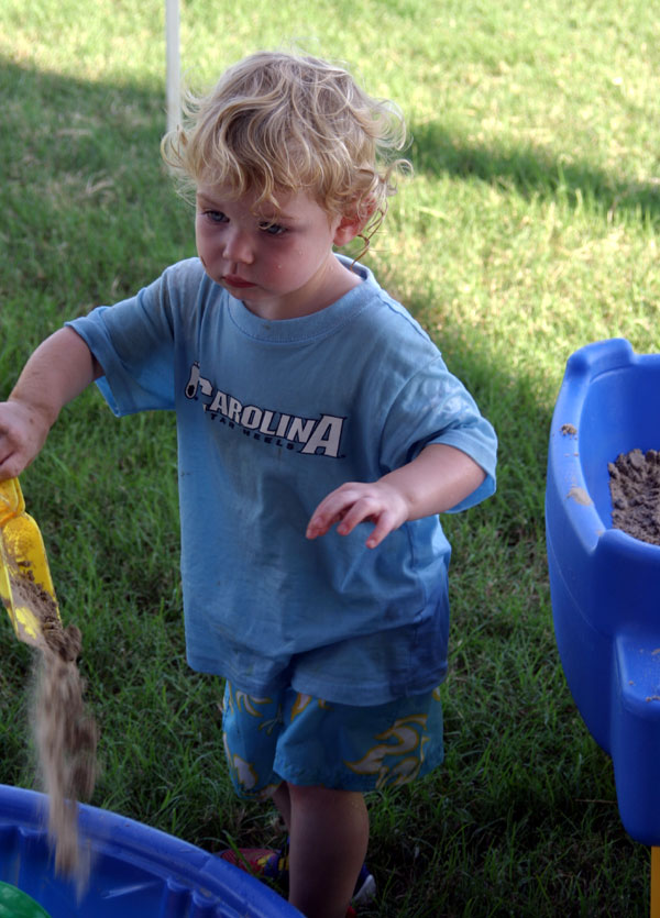 Playing in the sand