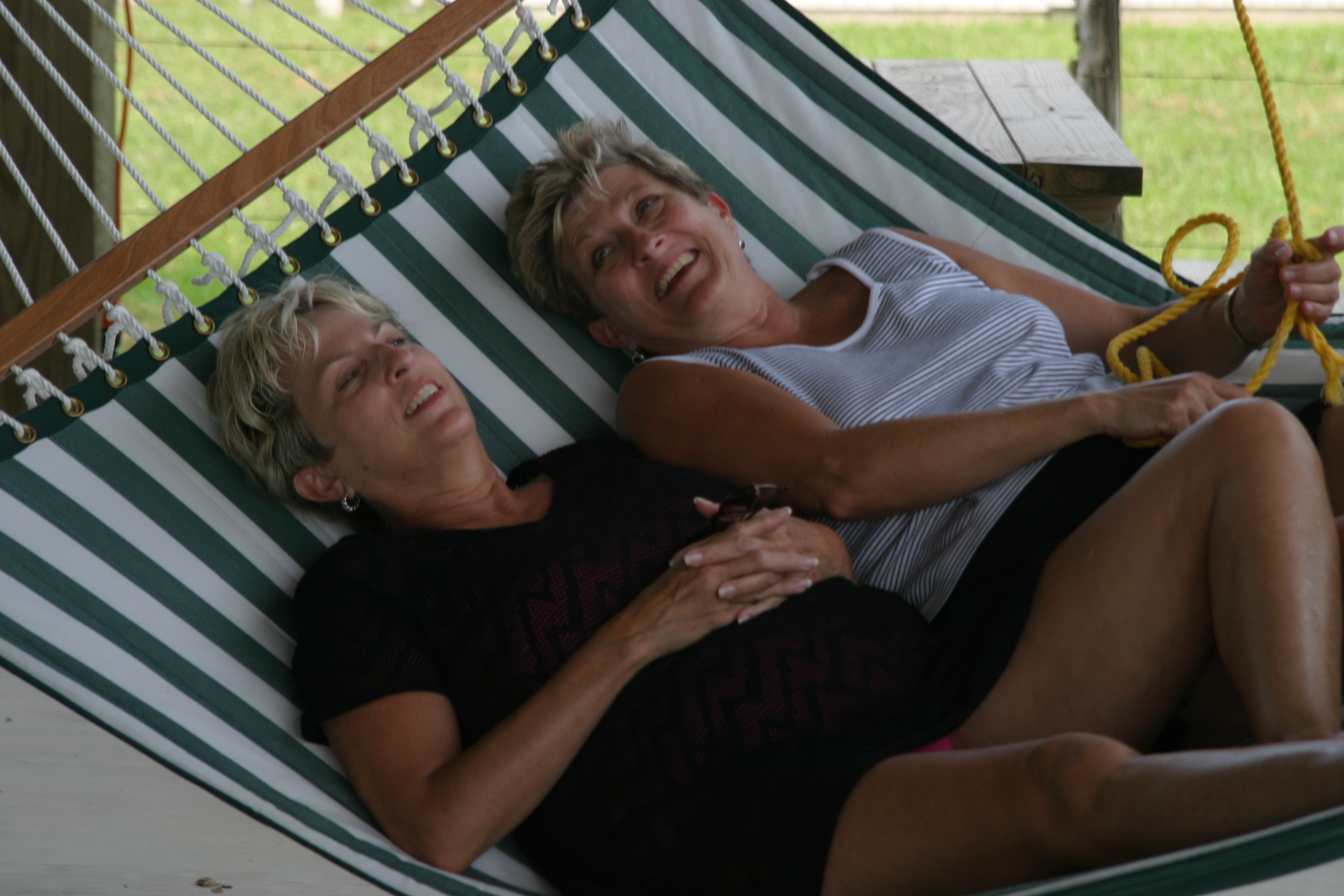 Swinging in the hammock