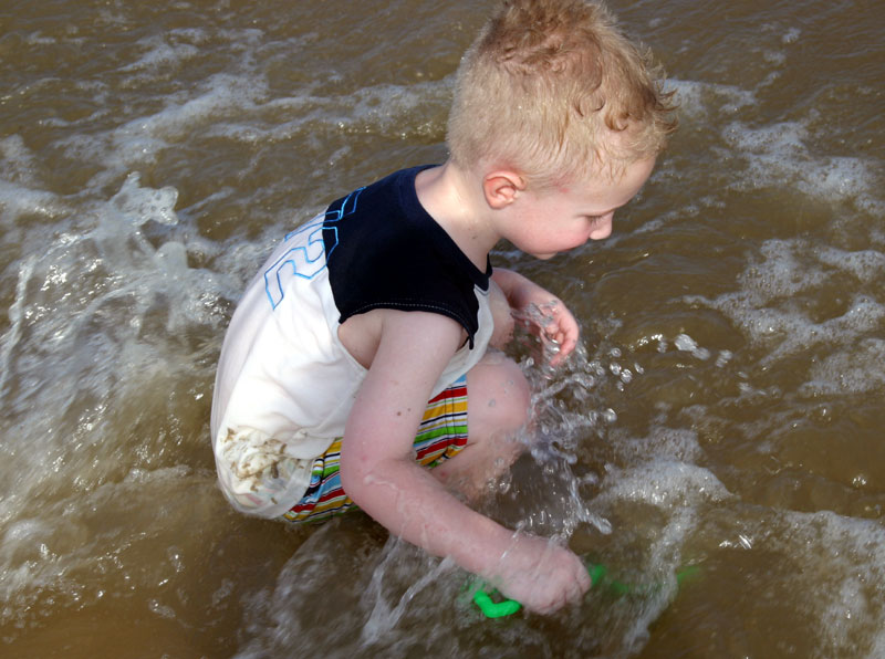 Digging in the waves