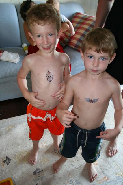 Tough guys with tattoos