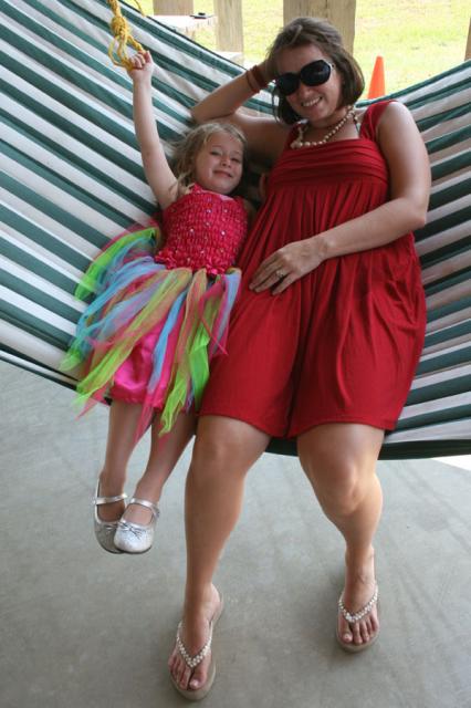 Pretty girls in the hammock