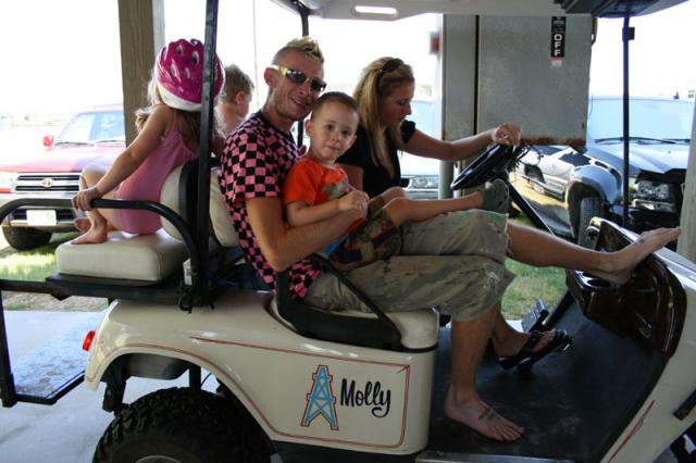 Going for a golf cart ride