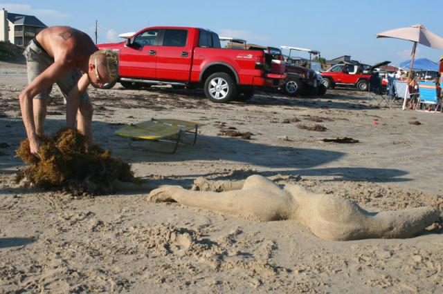 Adding a little finishing touch of seaweed