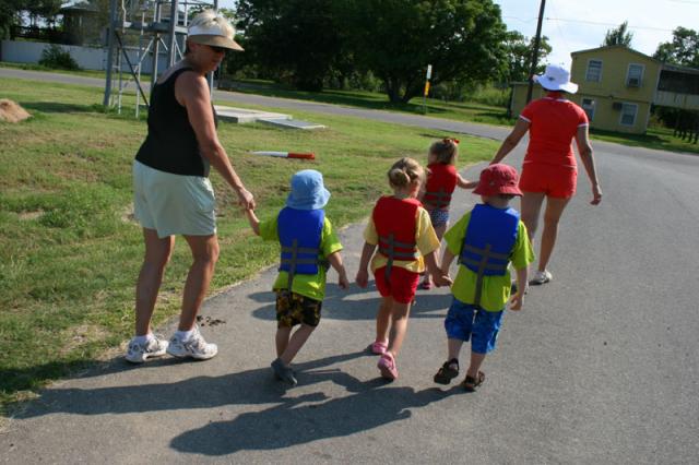 Taking a walk while we wait on the crabs