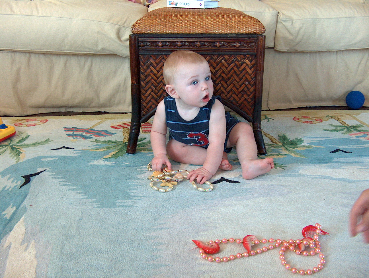 Jonathan loved the beads, too!