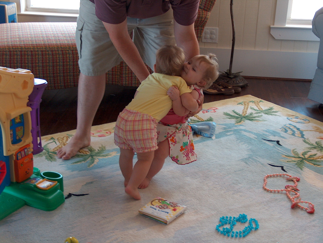 No, we said hug, not tackle!