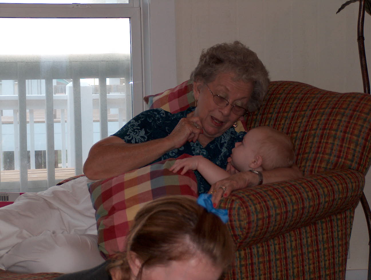 Grandma & Jonathan having a moment