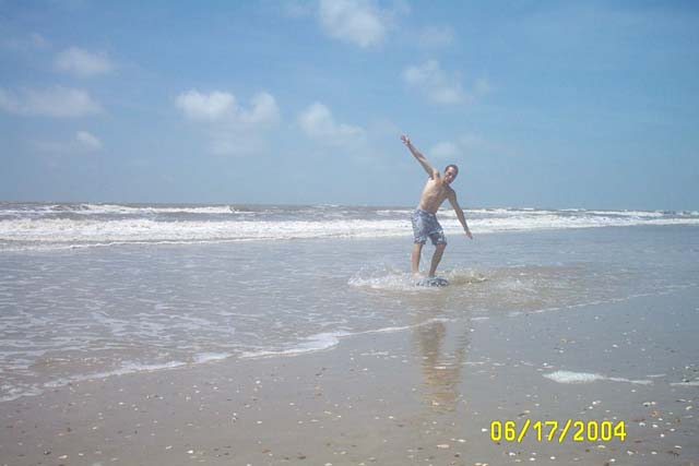Playing on the Skimboard
