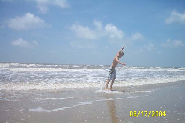 Playing on the Skimboard