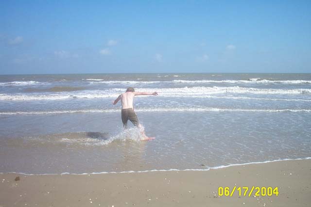 Ryan on the Skimboard