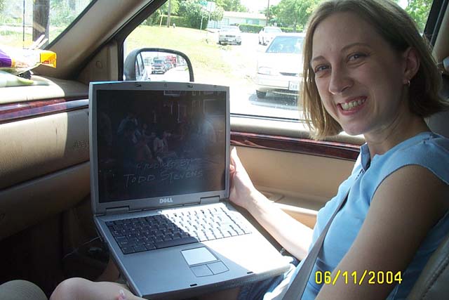 Watching "Friends" on the Laptop...