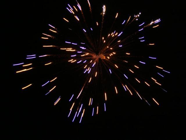 Beach fireworks show