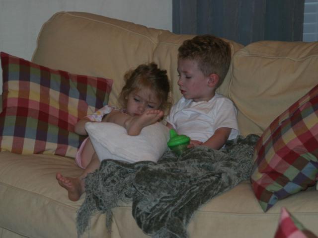 Worn out and cuddled up