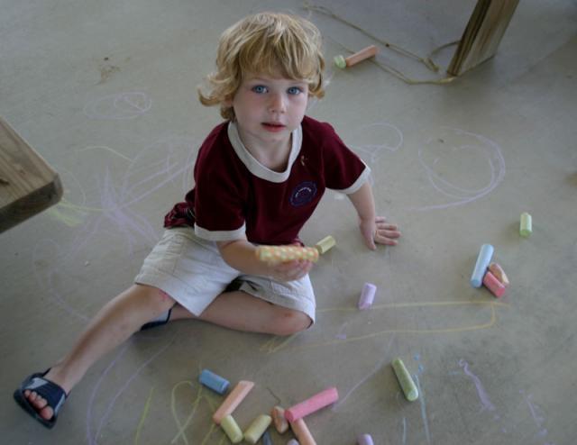 Working on a masterpiece