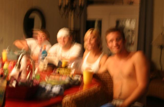 Uncle John got ahold of our camera -- too bad he didn't know how to work the flash!