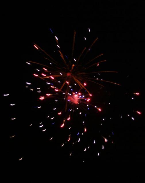 Beach fireworks show