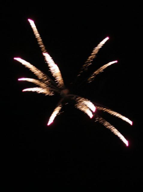Beach fireworks show