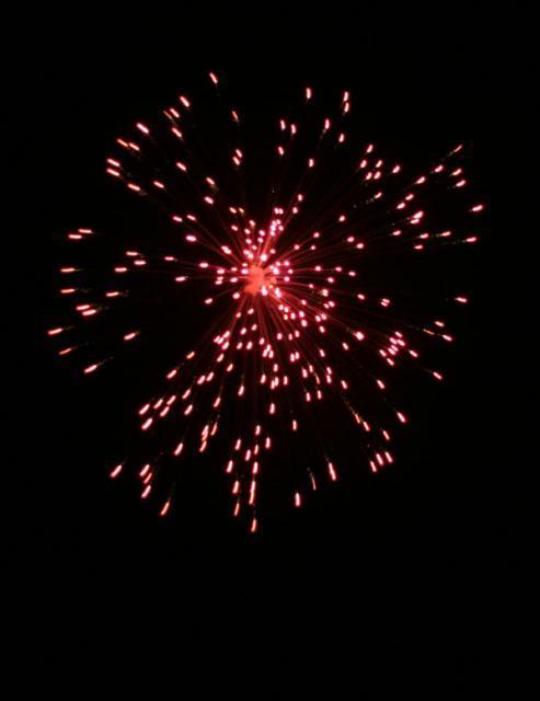 Beach fireworks show