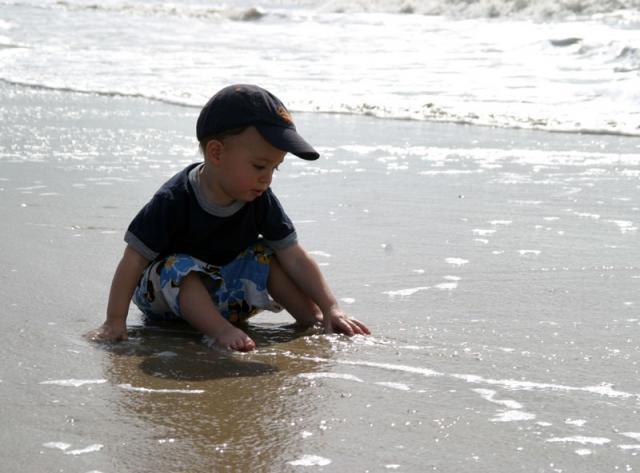 Wet sand feels weird